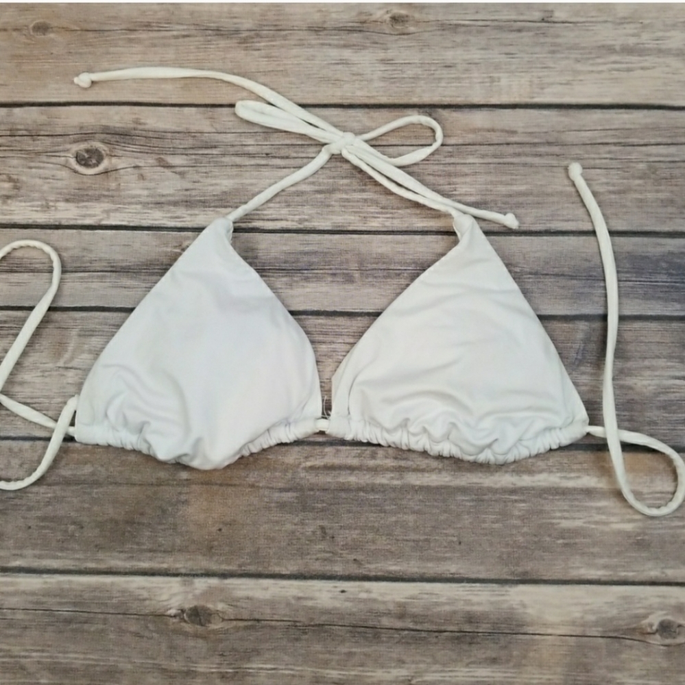 Nicolita White Swim Top Size 16